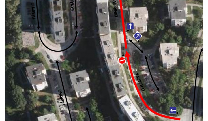 3. fotografia fotogalérie Aktuality / Zmena organizácie dopravy na Exnárovej ulici - foto