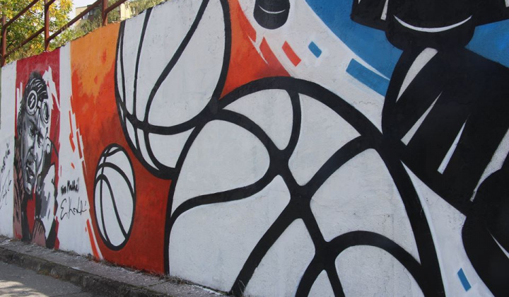 6. fotografia fotogalérie Kultúrno-spoločenské a športové aktivity / Týždeň dobrovoľníctva - maľovanie športových legiend - foto