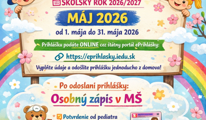 8. fotografia fotogalérie Aktuality / Zápis do materských škôl sa blíž - foto