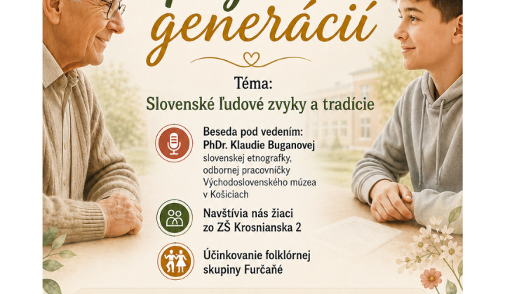 Fotka - Pozývame vás na ''Spájanie generácií'' 